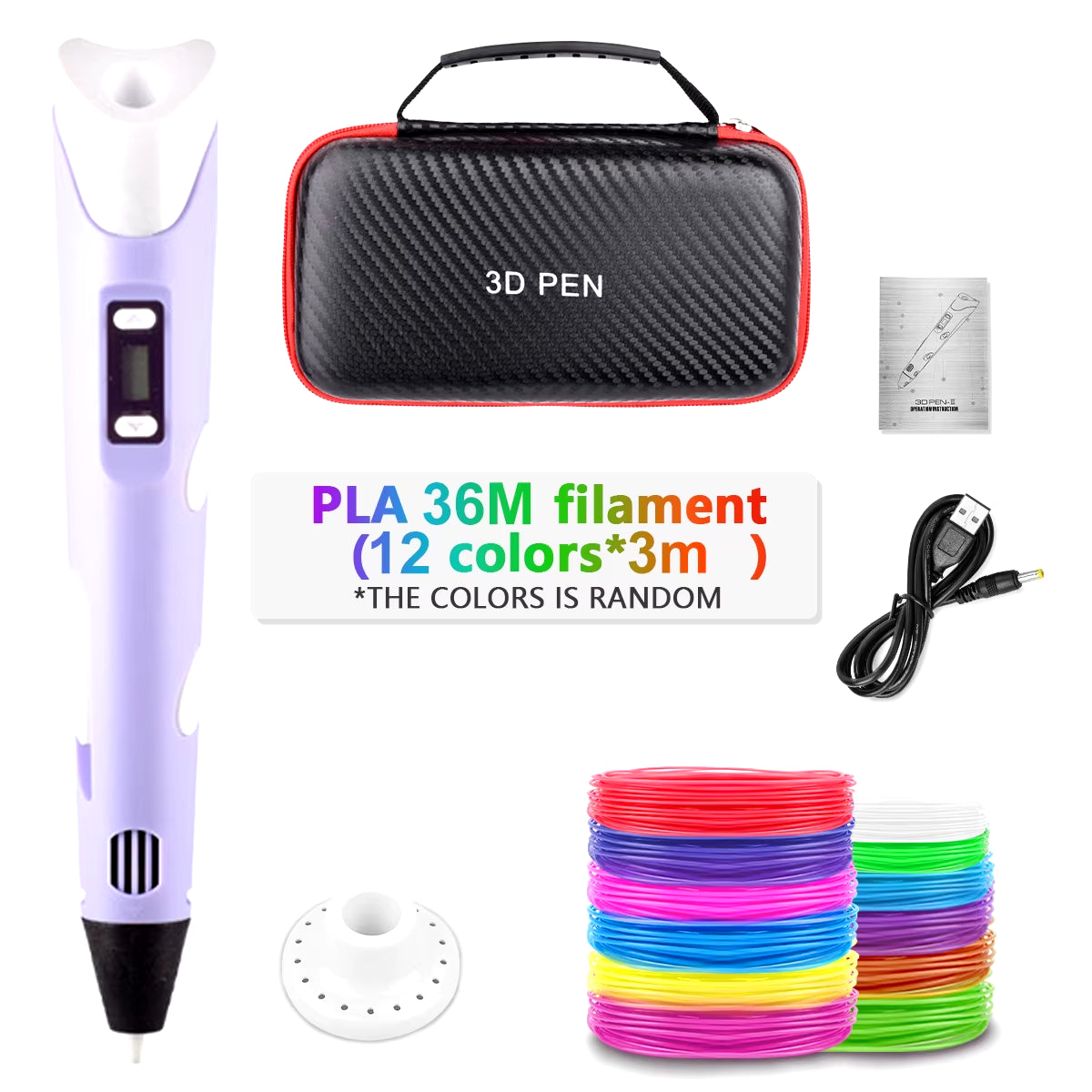 3D Printing Pen 2023 New 3D Pen with PLA Filament for Children Kids Creative DIY Pens Child'S Birthday Gift Christmas