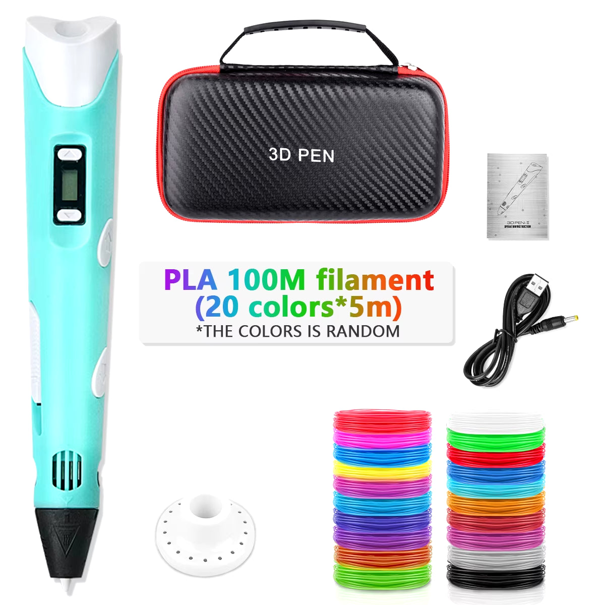 3D Printing Pen 2023 New 3D Pen with PLA Filament for Children Kids Creative DIY Pens Child'S Birthday Gift Christmas