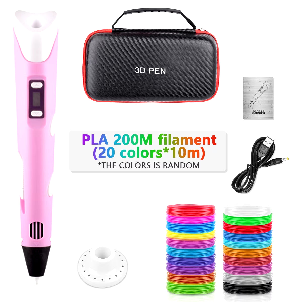 3D Printing Pen 2023 New 3D Pen with PLA Filament for Children Kids Creative DIY Pens Child'S Birthday Gift Christmas