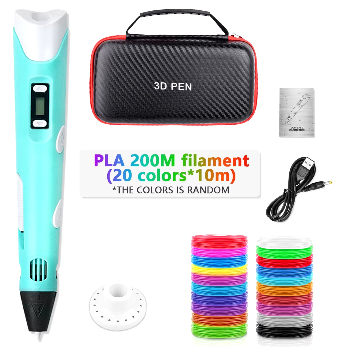 3D Printing Pen 2023 New 3D Pen with PLA Filament for Children Kids Creative DIY Pens Child'S Birthday Gift Christmas