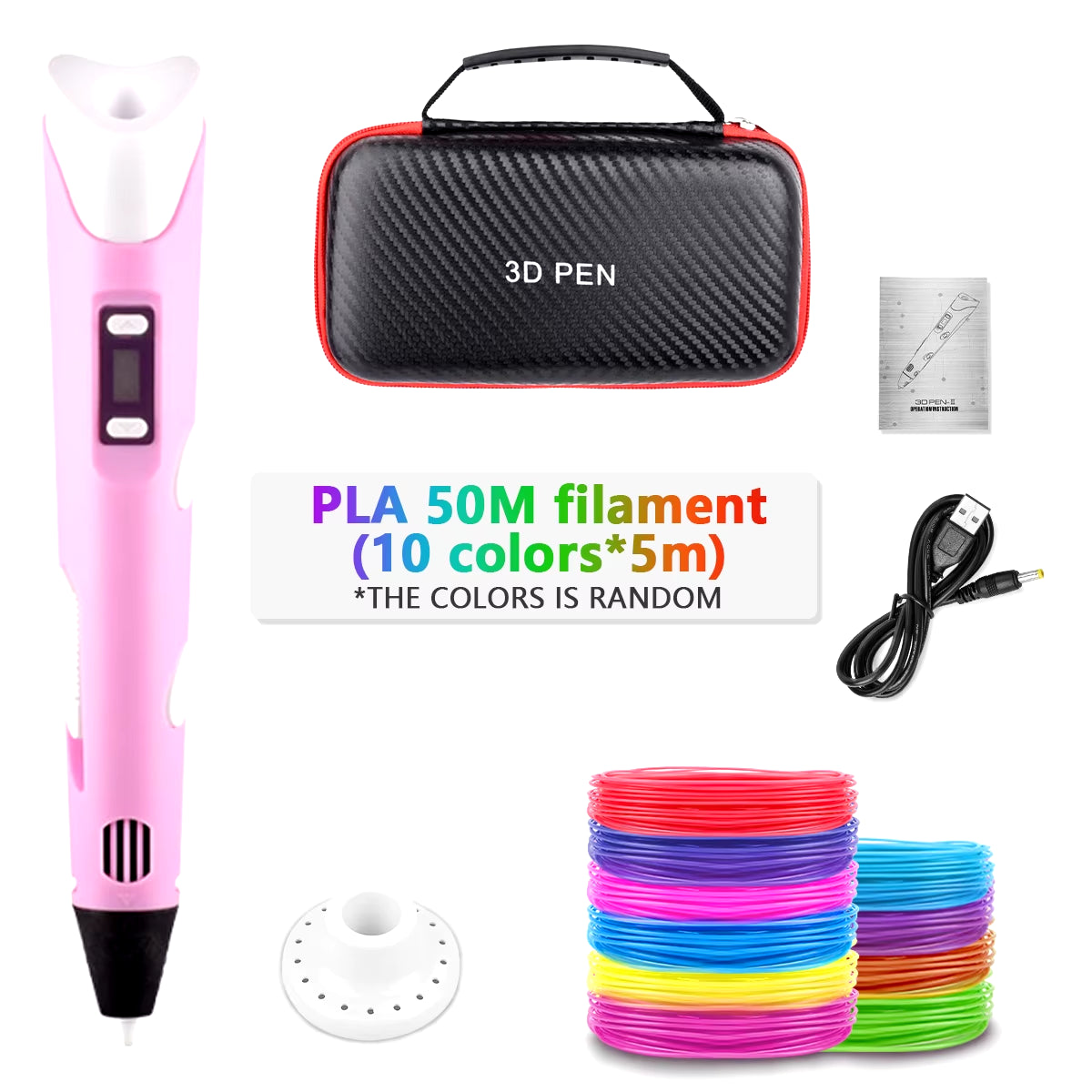 3D Printing Pen 2023 New 3D Pen with PLA Filament for Children Kids Creative DIY Pens Child'S Birthday Gift Christmas