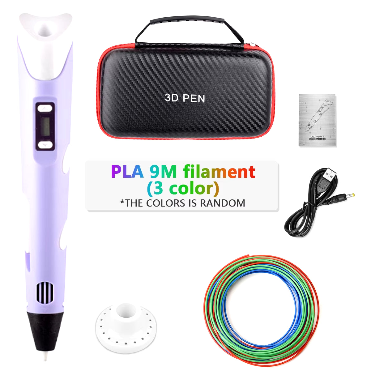3D Printing Pen 2023 New 3D Pen with PLA Filament for Children Kids Creative DIY Pens Child'S Birthday Gift Christmas