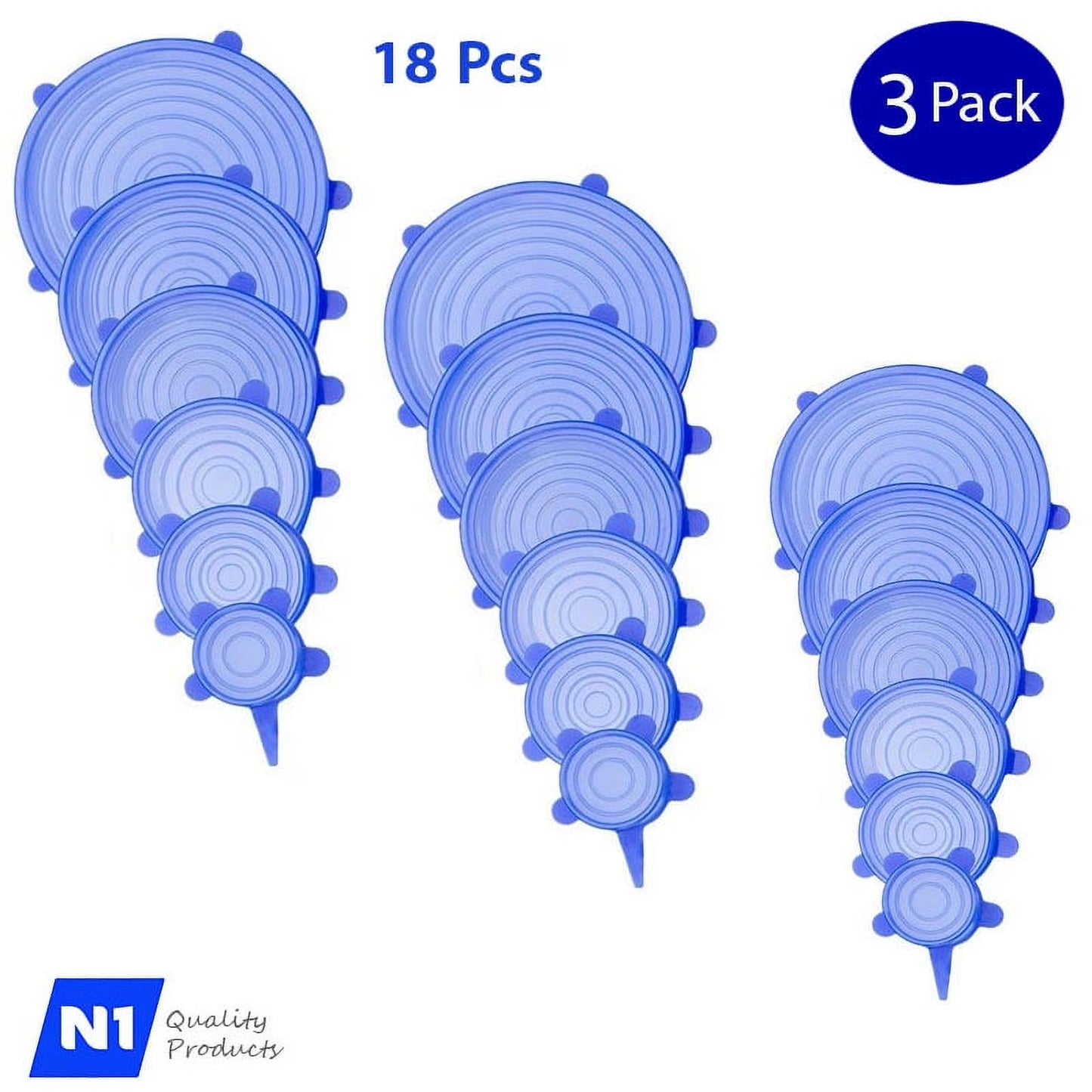 Joybuy Silicone Stretch Lids BPA Free Reusable Food Covers 6 Count