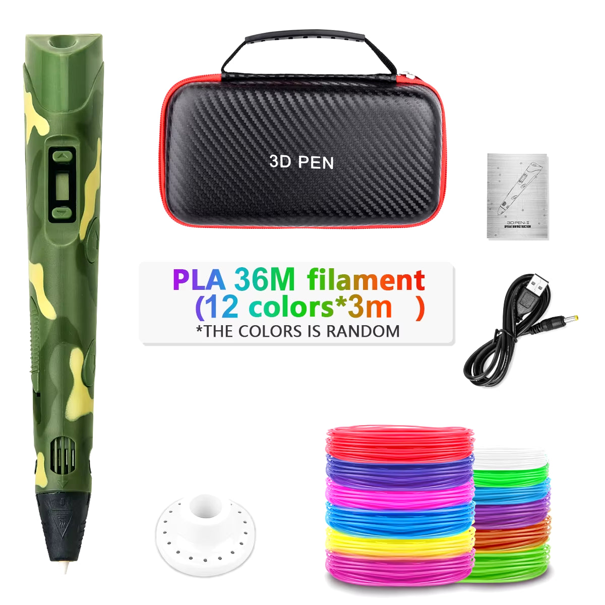 3D Printing Pen 2023 New 3D Pen with PLA Filament for Children Kids Creative DIY Pens Child'S Birthday Gift Christmas