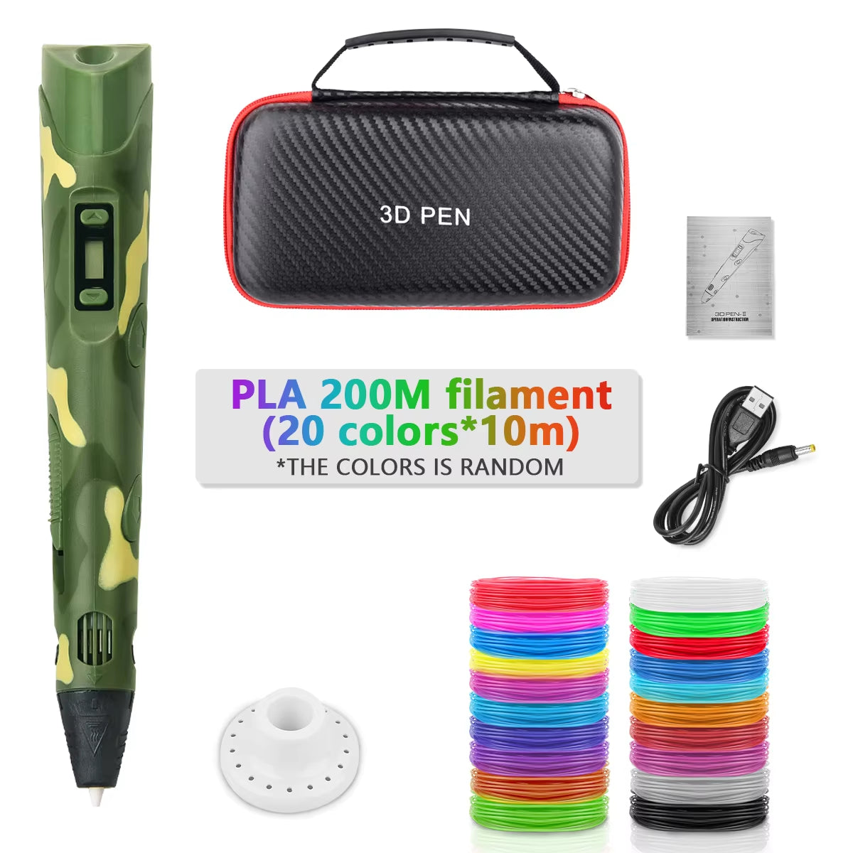 3D Printing Pen 2023 New 3D Pen with PLA Filament for Children Kids Creative DIY Pens Child'S Birthday Gift Christmas