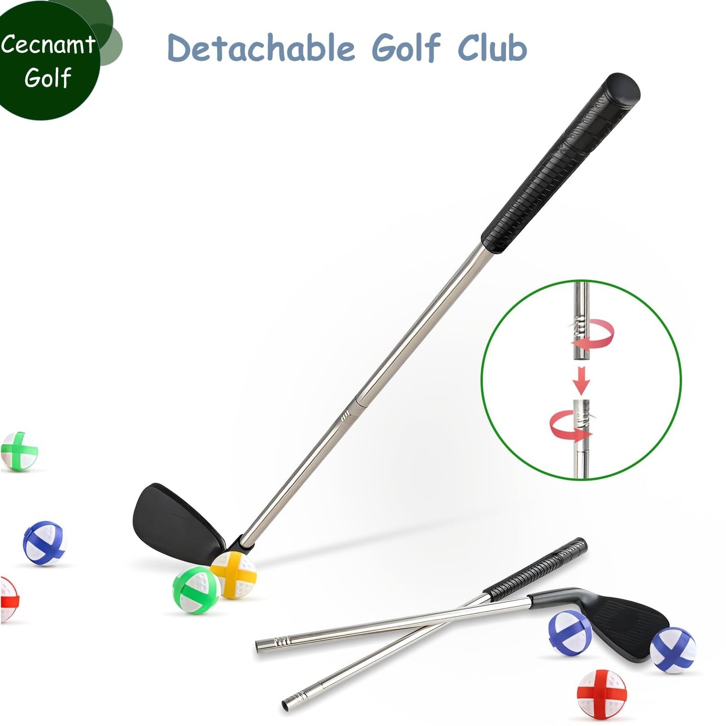 Golf Chipping Game, Battle Golf with 2 Golf Club & Hitting Mat, Chip Sticky P...