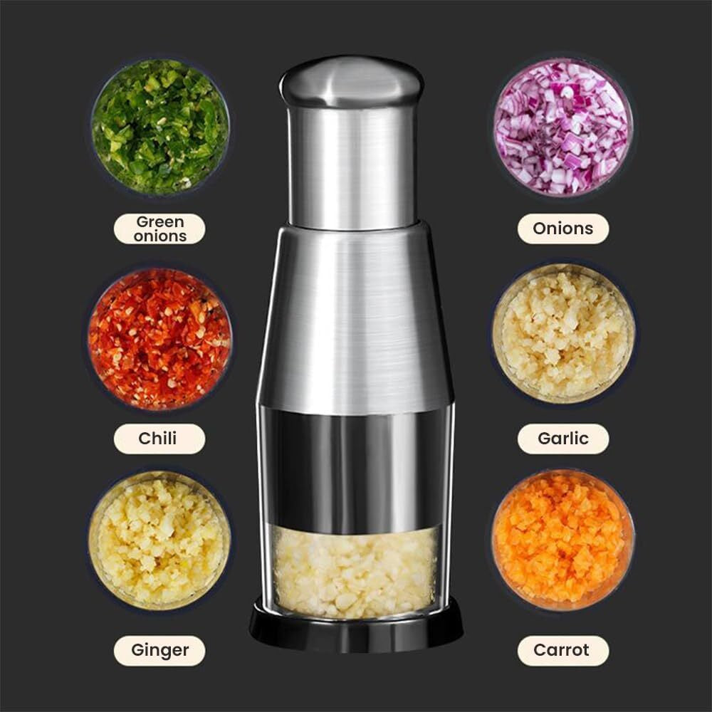 Pressed Garlic Onion Chopper 304 Stainless Steel Hand Food Chopper Kitchen Tools