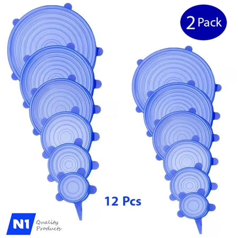 Joybuy Silicone Stretch Lids BPA Free Reusable Food Covers 6 Count