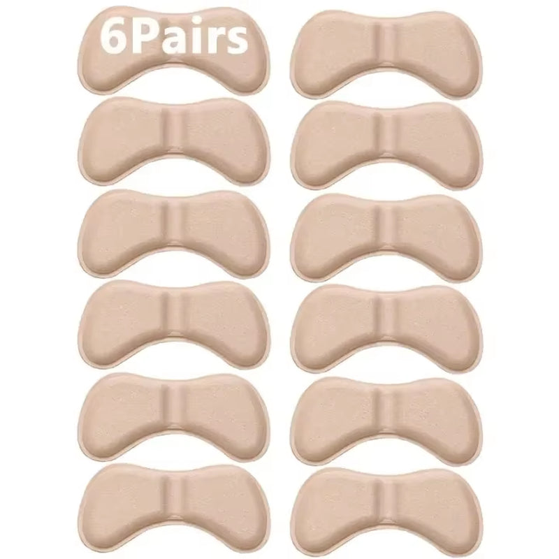 6Pairs Heel Insoles Patch Pain Relief Anti-Wear Cushion Pads Feet Care Heel Protector Adhesive Back Sticker Shoes Insert Insole