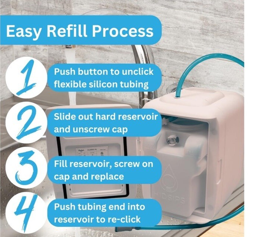 Hydralamp W/Mini Fridge, Bedside Desktop Water Dispenser Lamp