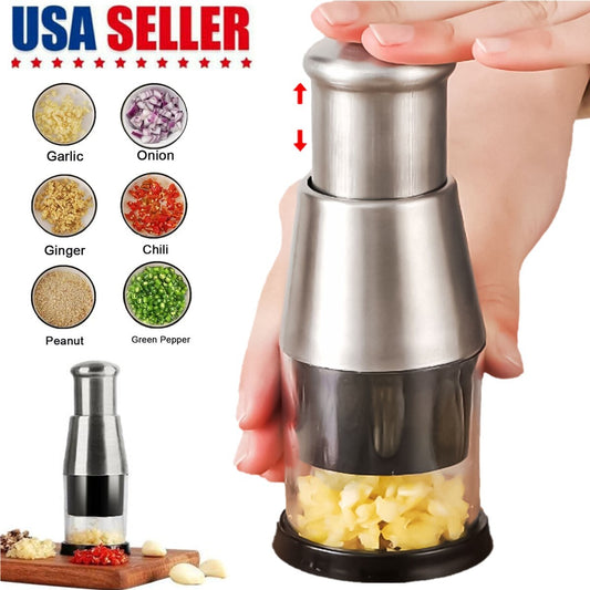 Pressed Garlic Onion Chopper 304 Stainless Steel Hand Food Chopper Kitchen Tools