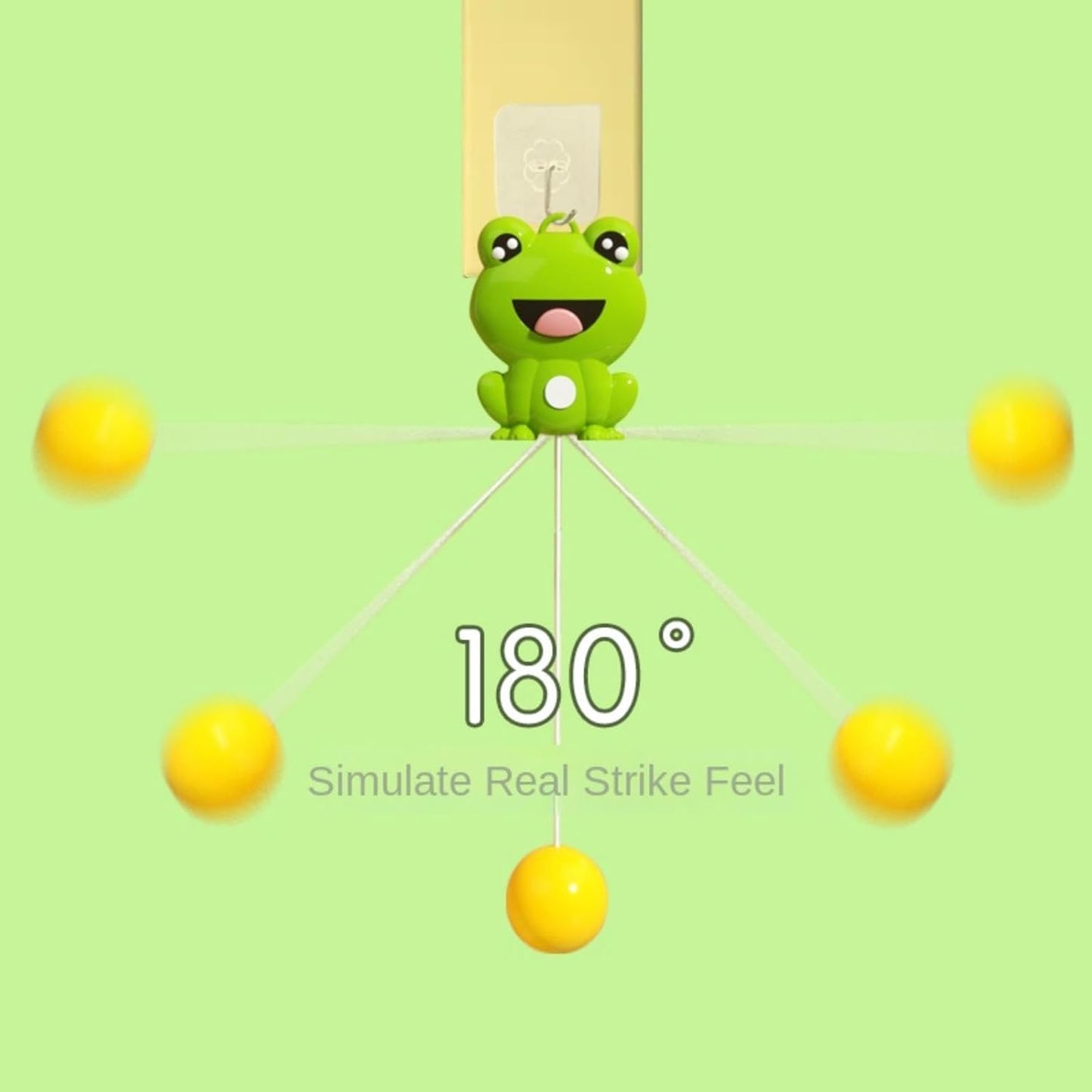 Table Tennis Trainer Set, Parent-Child Interaction,Hanging Ping Pong with 5 Balls, Racket and Base, Adjustable Hanging Table Tennis Trainer.