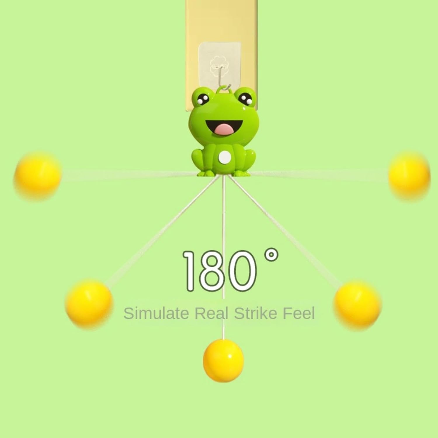 Table Tennis Trainer Set, Parent-Child Interaction,Hanging Ping Pong with 5 Balls, Racket and Base, Adjustable Hanging Table Tennis Trainer.