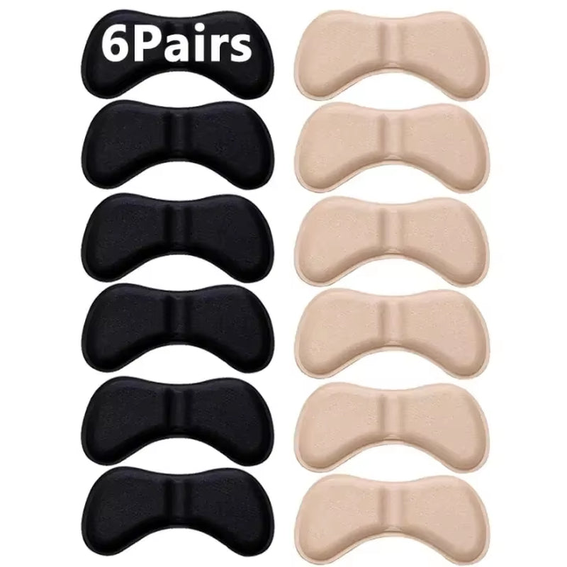 6Pairs Heel Insoles Patch Pain Relief Anti-Wear Cushion Pads Feet Care Heel Protector Adhesive Back Sticker Shoes Insert Insole