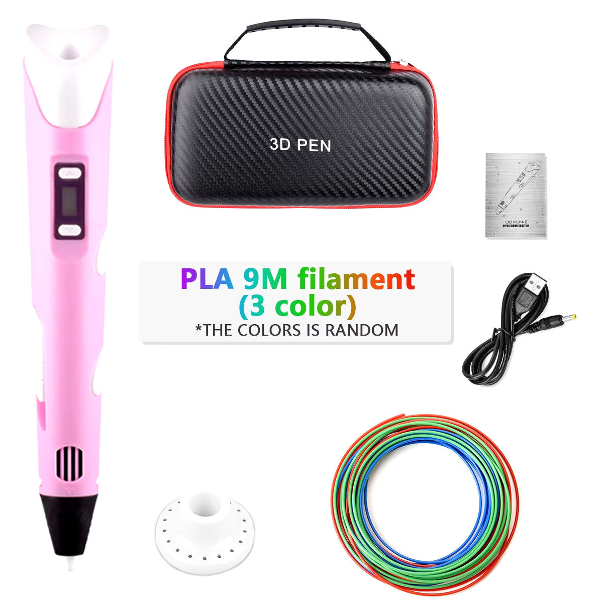 3D Printing Pen 2023 New 3D Pen with PLA Filament for Children Kids Creative DIY Pens Child'S Birthday Gift Christmas