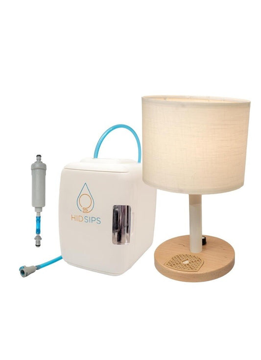 Hydralamp W/Mini Fridge, Bedside Desktop Water Dispenser Lamp
